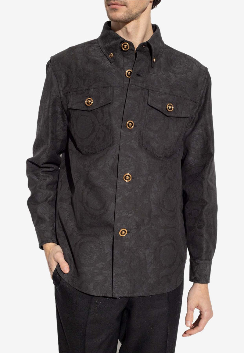 Barocco Jacquard Long-Sleeved Shirt