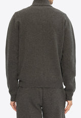 Cashmere Zip-Up Sweater