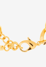 Crystal-Embellished Logo Charms Bracelet