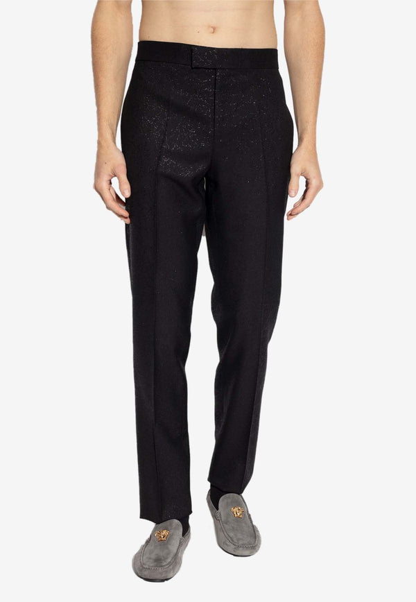 Barocco Jacquard Straight-Leg Pants