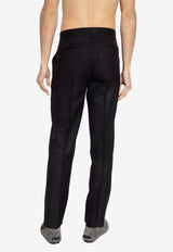 Barocco Jacquard Straight-Leg Pants