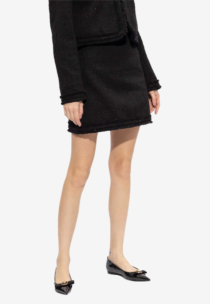 A-line Tweed Mini Skirt