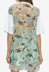 Floral Print Paneled T-shirt