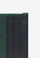 Intrecciato Leather Zip Cardholder