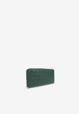 Intrecciato Leather Zip-Around Wallet