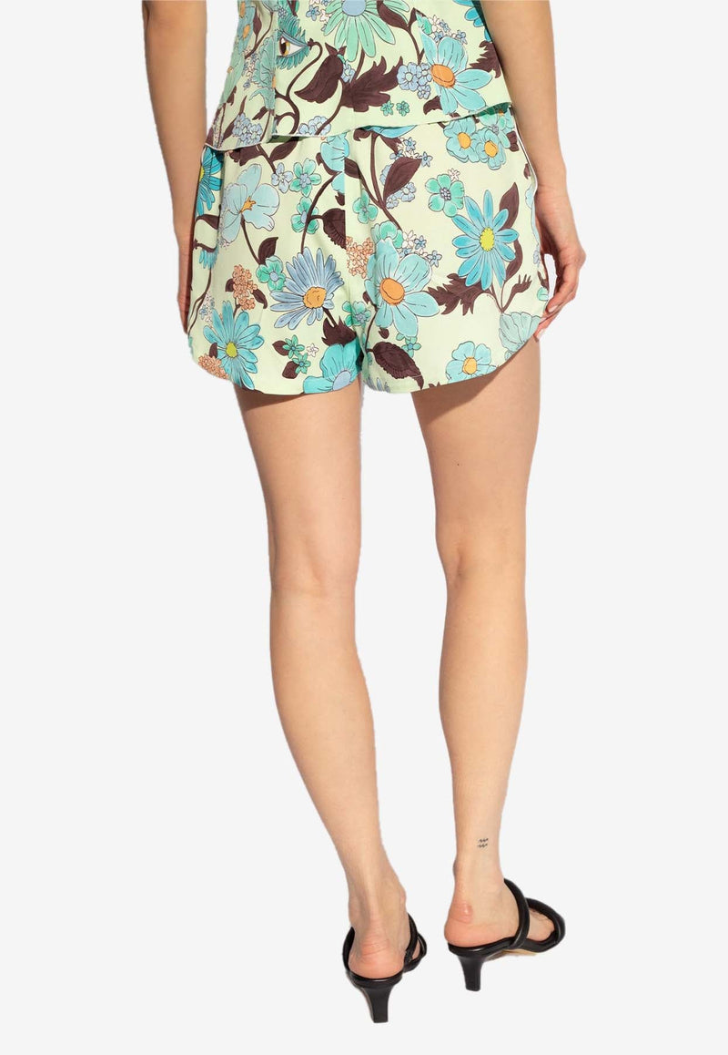 Floral Print Mini Shorts