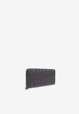 Intrecciato Leather Zip-Around Wallet