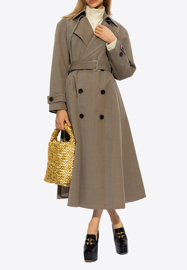 Trench-Style Wool Coat