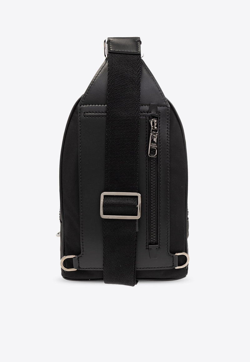 One-Shoulder Logo Print Backpack