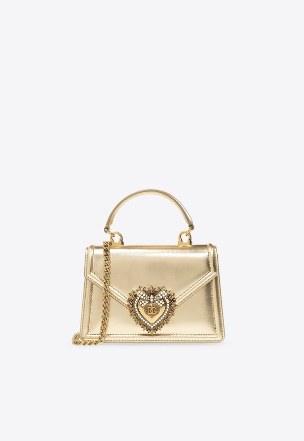 Small Devotion Metallic Leather Shoulder Bag