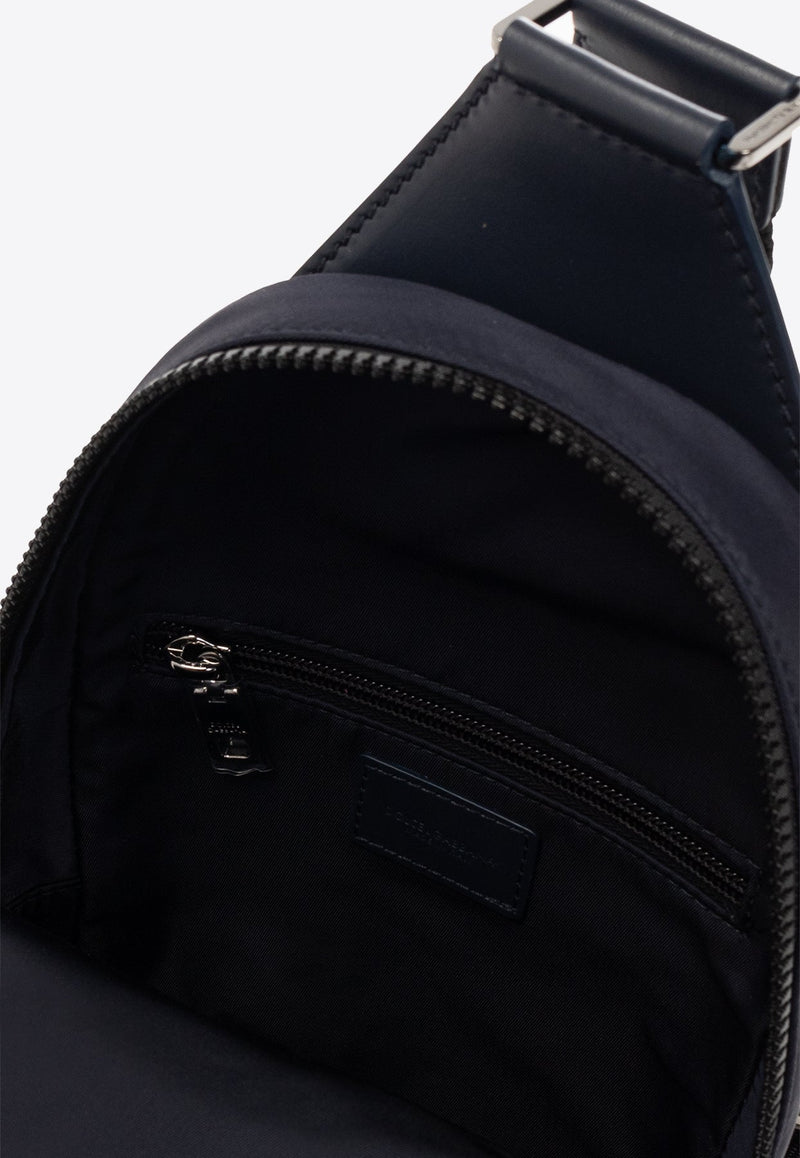 One-Shoulder Logo Print Backpack