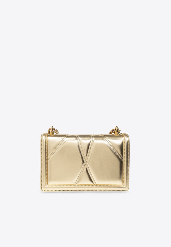 Medium Devotion Metallic Leather Crossbody Bag