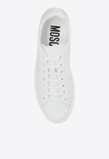 Logo Print Leather Sneakers