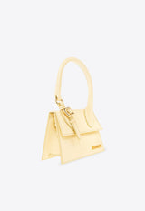 Le Chiquito Moyen Top Handle Bag in Croc Embossed Leather