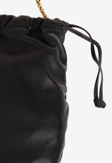 Logo-Appliqué Leather Bucket Bag