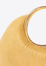 Mini Calino Ring Top Handle Bag in Ponyhair