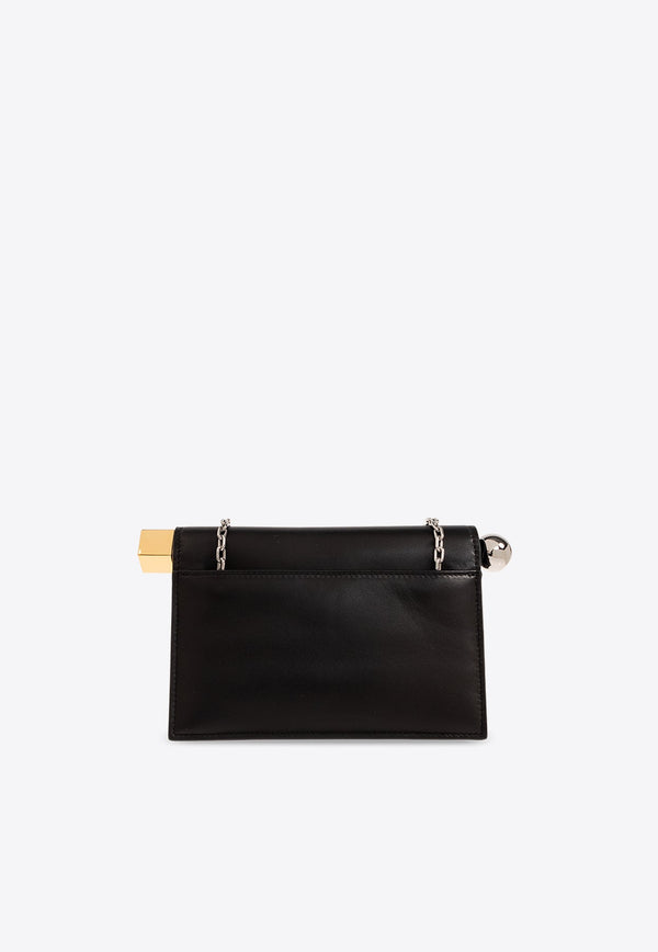 Mini Rond Carré Leather Clutch