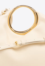 Le Calino Ring Top Handle Bag in Nappa Leather