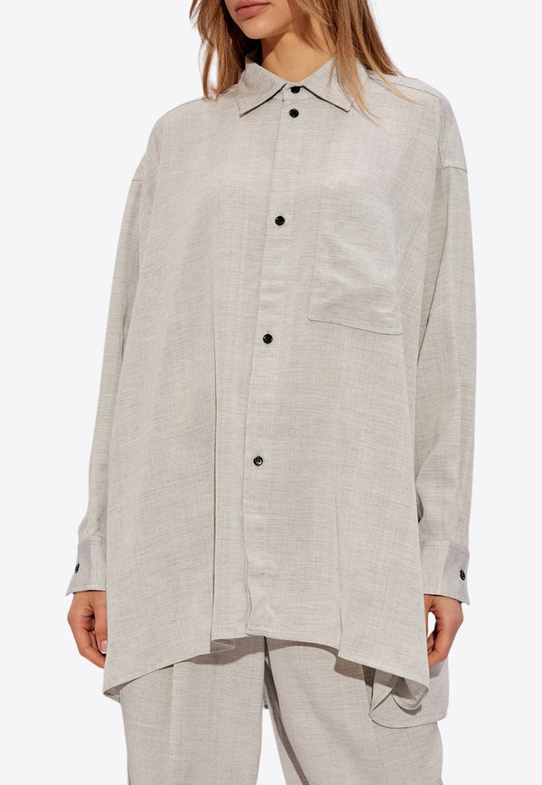 Poche Oversized Long-Sleeved Shirt