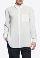 Cassandre Pinstripe Silk Shirt
