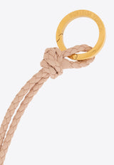 Intrecciato Leather Long Key Ring