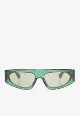 Rectangular Logo Sunglasses
