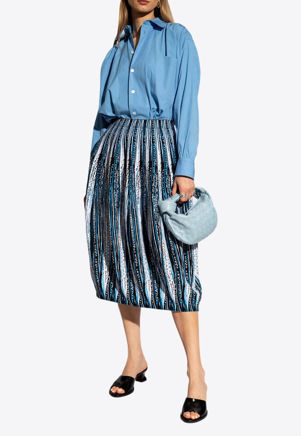 Jacquard Knit Midi Skirt