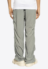 Wide-Leg Silk Track Pants