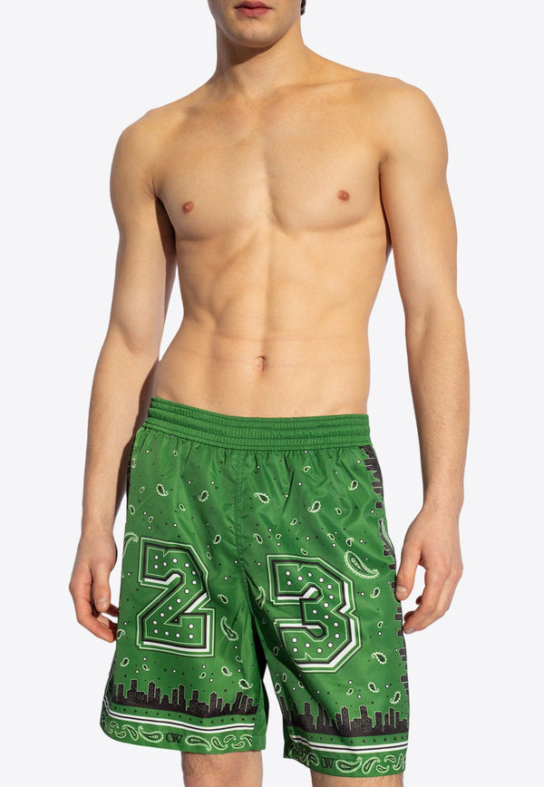 Bandana Print Swim Shorts