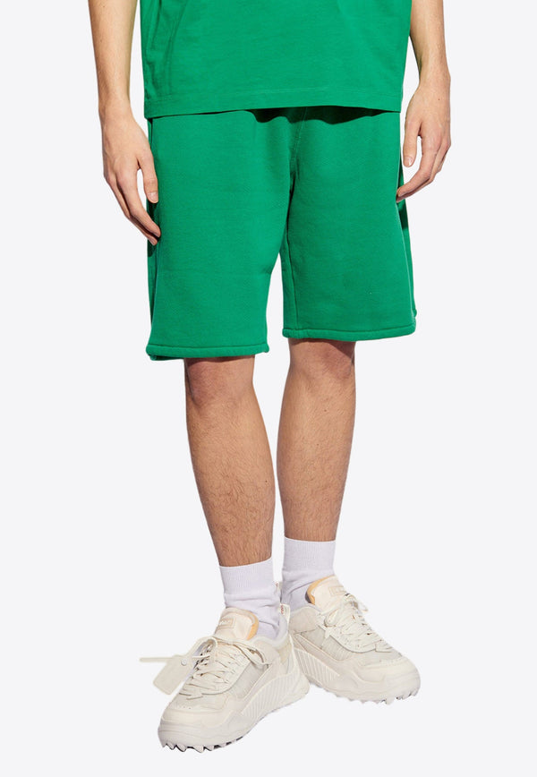 Logo Embroidered Drawstring Bermuda Shorts