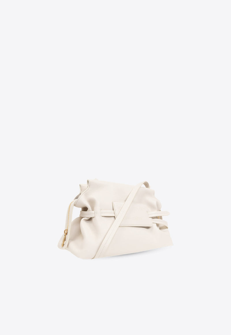 Zip Tie Leather Shoulder Bag