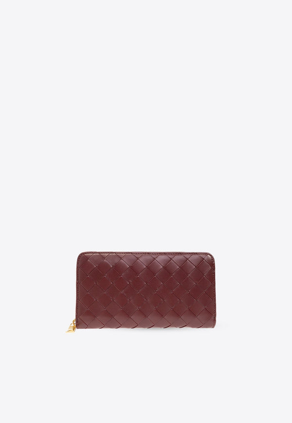 Intrecciato Zip-Around Wallet