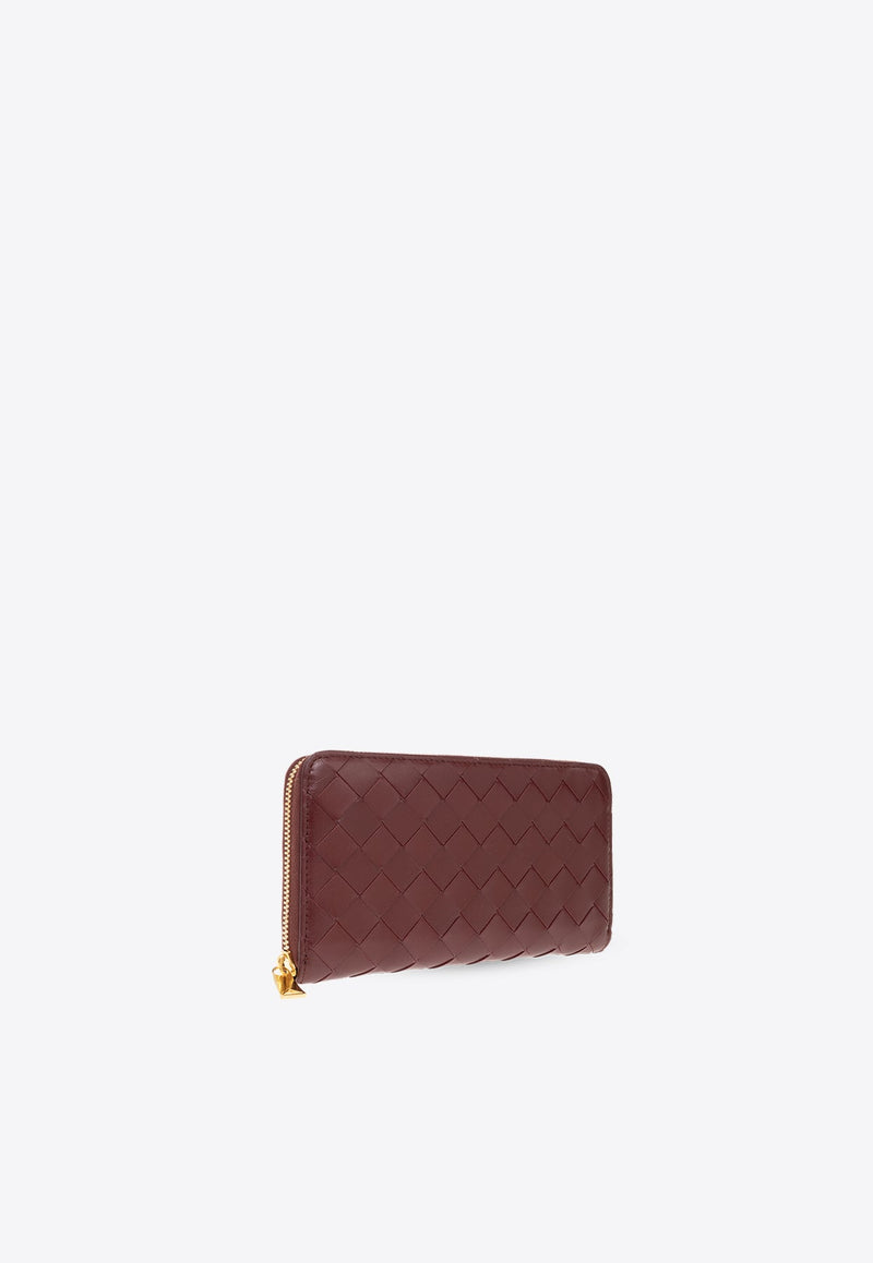 Intrecciato Zip-Around Wallet