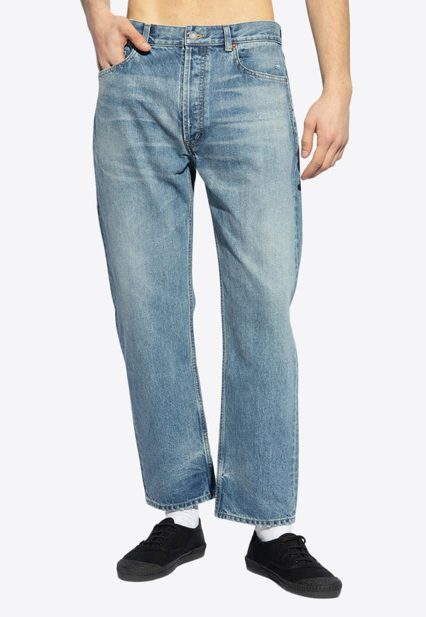 Distressed Mick Straight-Leg Jeans