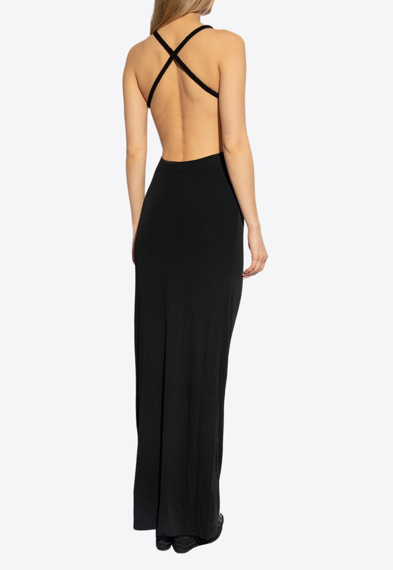 Cut-Out Crepe Maxi Dress