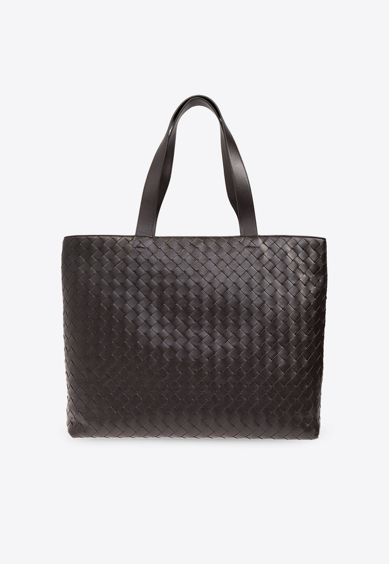 Large Intrecciato Zipped Tote Bag