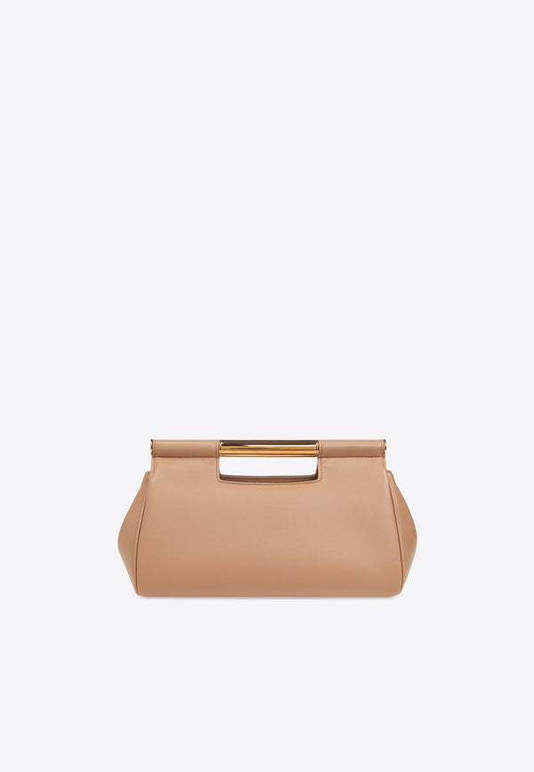 Medium Sicily Leather Clutch Bag