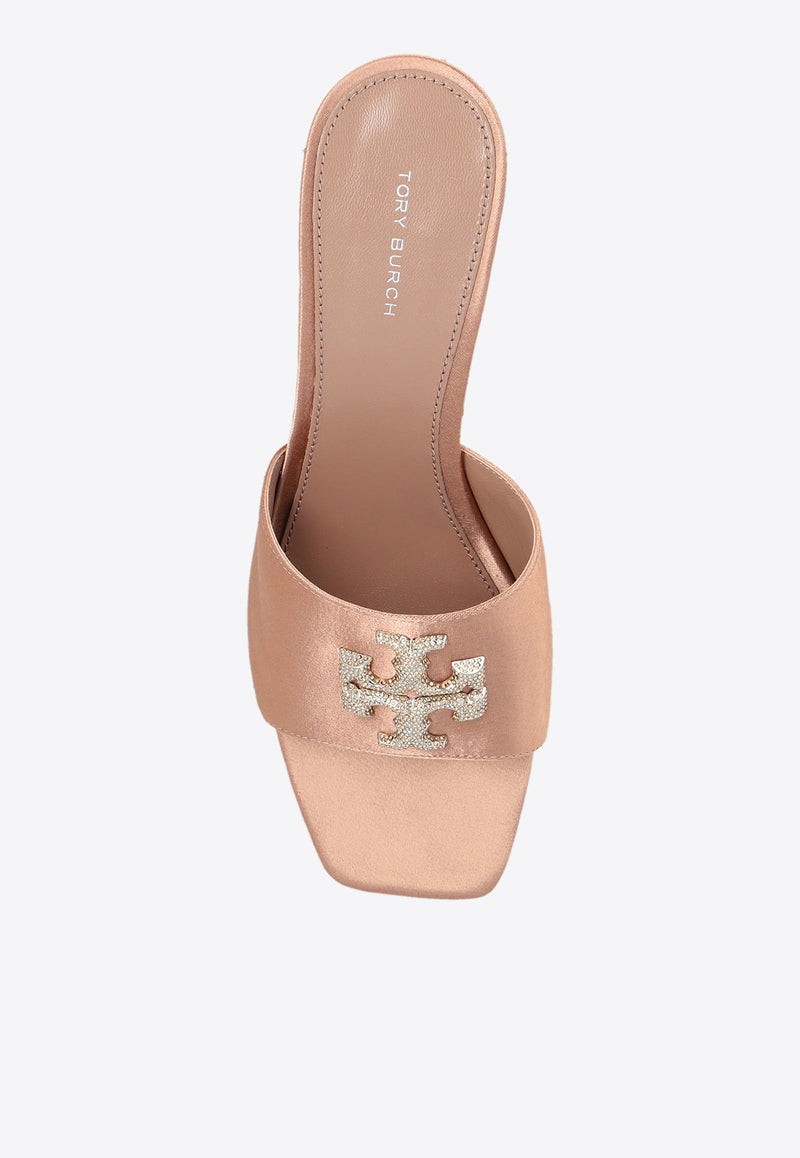 Eleanor 65 Rhinestone Embellished Satin Mules