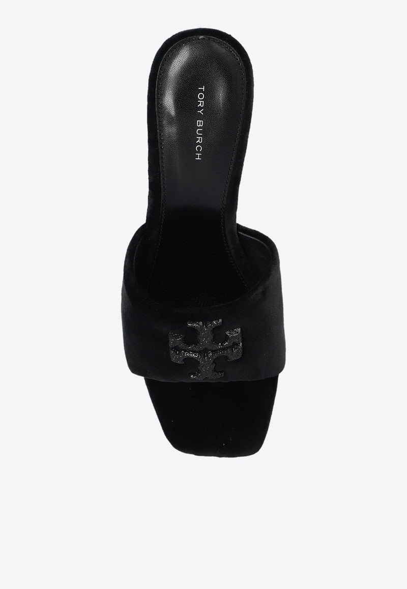 Eleanor 65 Rhinestone Embellished Velvet Mules