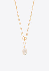 Pearl-Pendant Layered Necklace
