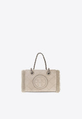 Mini Fleming Shearling-Trimmed Shoulder Bag