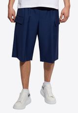 Wool-Blend Cargo Shorts