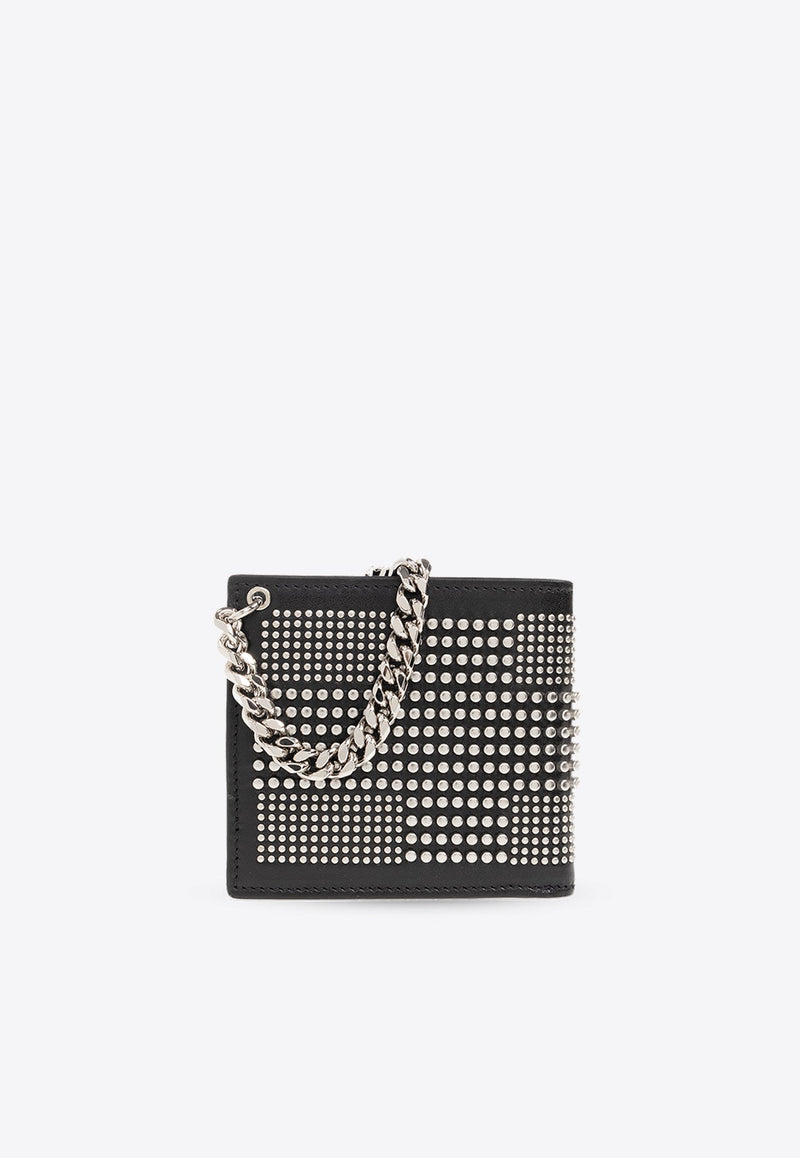 Studded Leather Chain Wallet