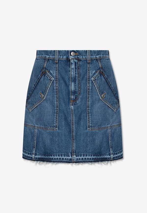 A-line Mini Denim Skirt