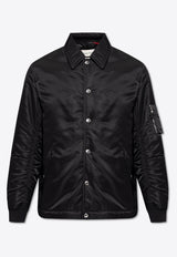 Buttoned Bomber Jacket