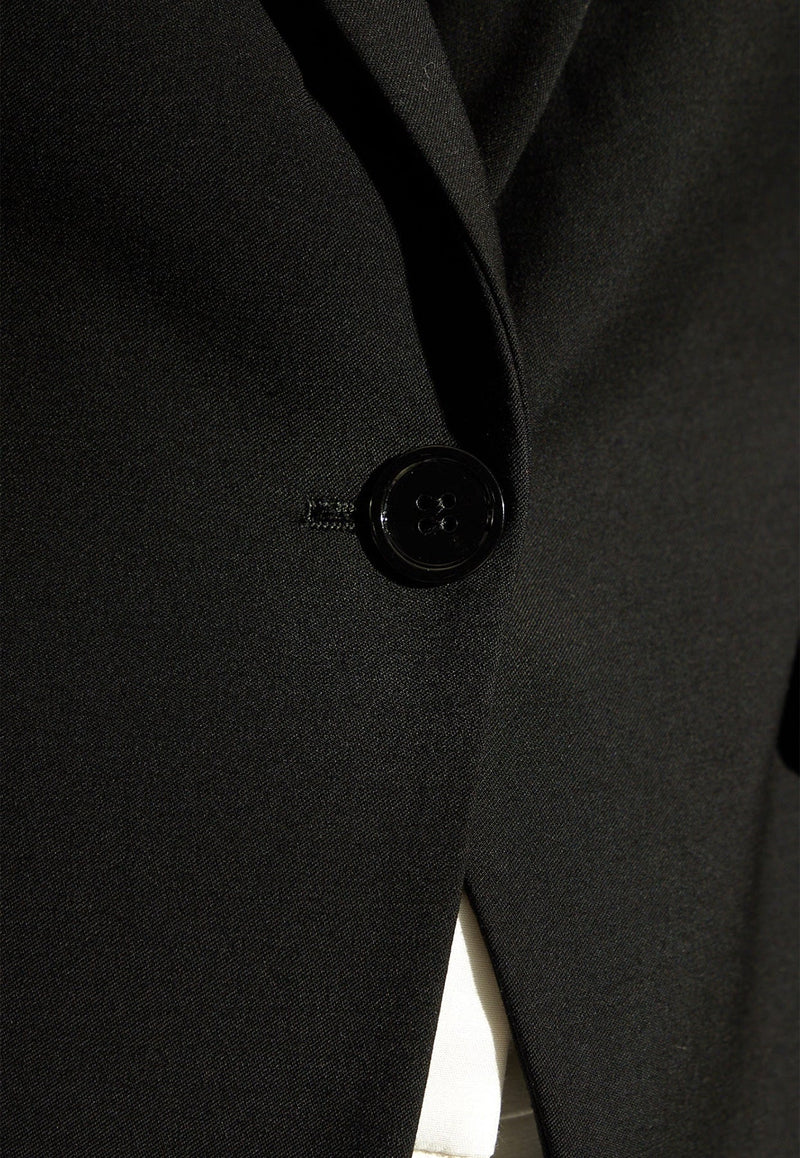 Single-Breasted Blazer with Knot Detail