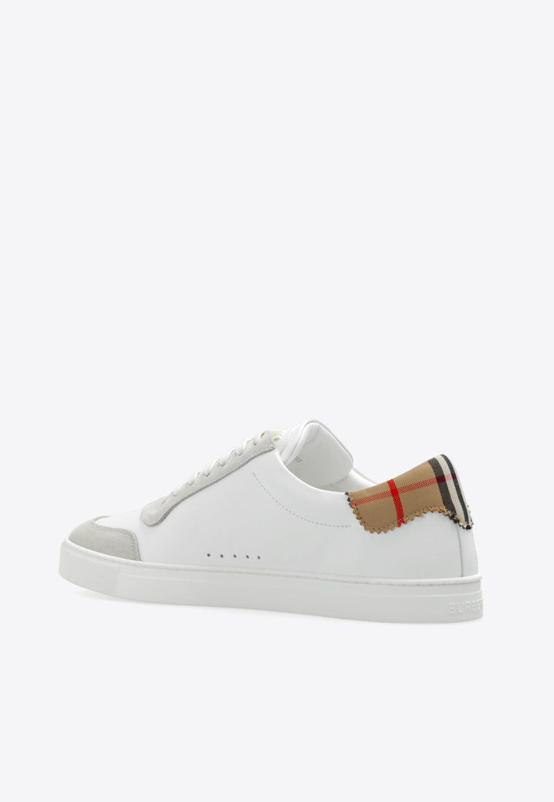 Low-Top Leather and Suede Sneakers