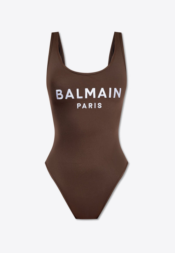 Logo Embroidered One-Piece Swimsuit