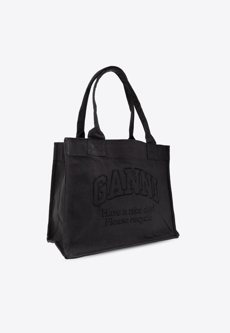 Large Logo-Embroidered Tote Bag