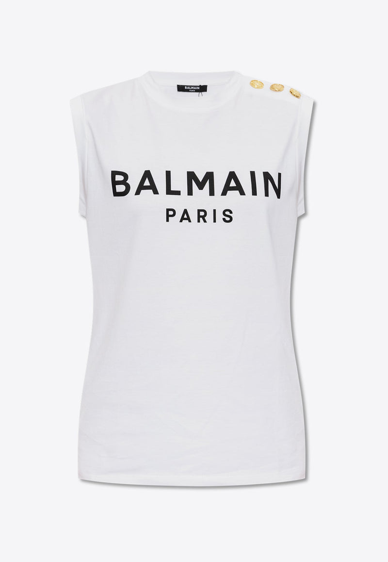 Logo Print Sleeveless T-shirt